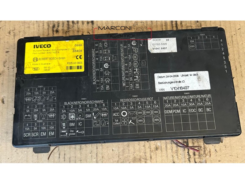 BODY COMPUTER IVECO 5042 7622 8   F005 V0 0803