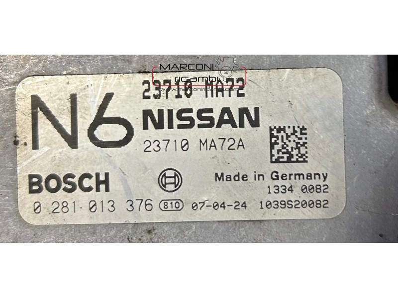 CENTRALINA MOTORE NISSAN 0 281 013 376 23710 MA72