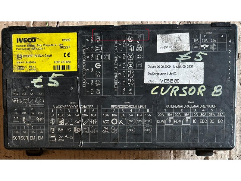 BODY COMPUTER STRALIS IVECO V10518180 F005V00850