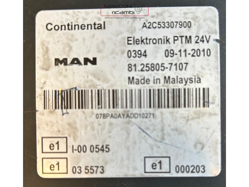 CENTRALINA MAN A2C53307900 81.25805-7107