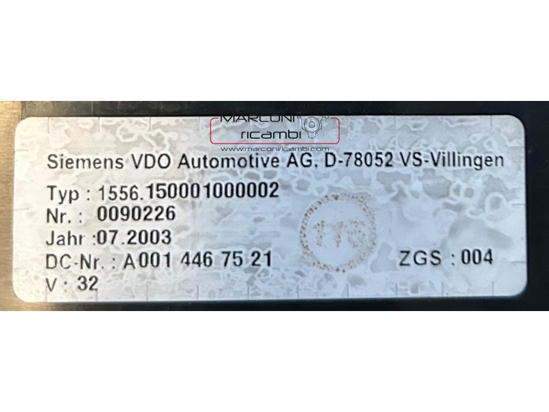 QUADRO STRUMENTI ATEGO MERCEDES A0014467521 1556.15000100002