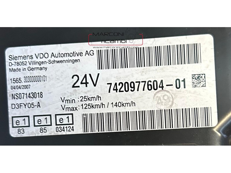 QUADRO STRUMENTI MAGNUM RENAULT 7420977604-1 1565.303000000101