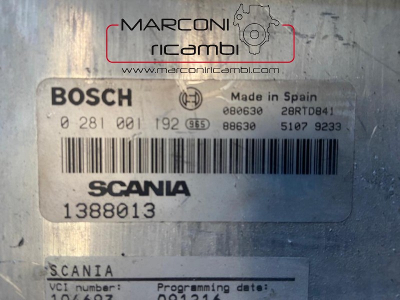 CENTRALINA SCANIA BOSCH 0 281 001 192