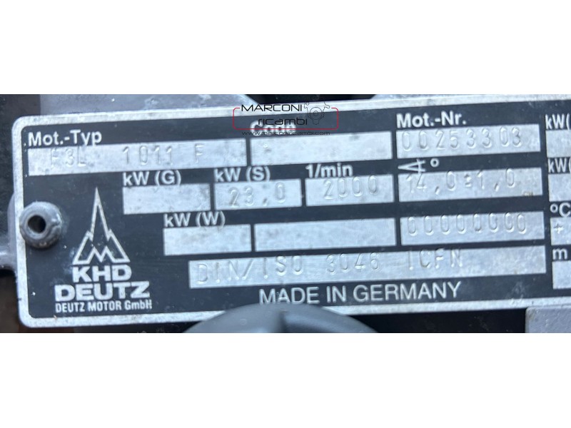 MOTORE DEUTZ F3L 1011 F