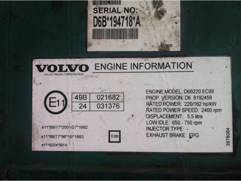 Centralina Motore Volvo FL 220